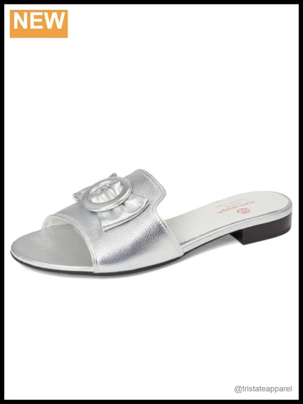 Leather Slingback Slide Sandals Flat Comfort Casual